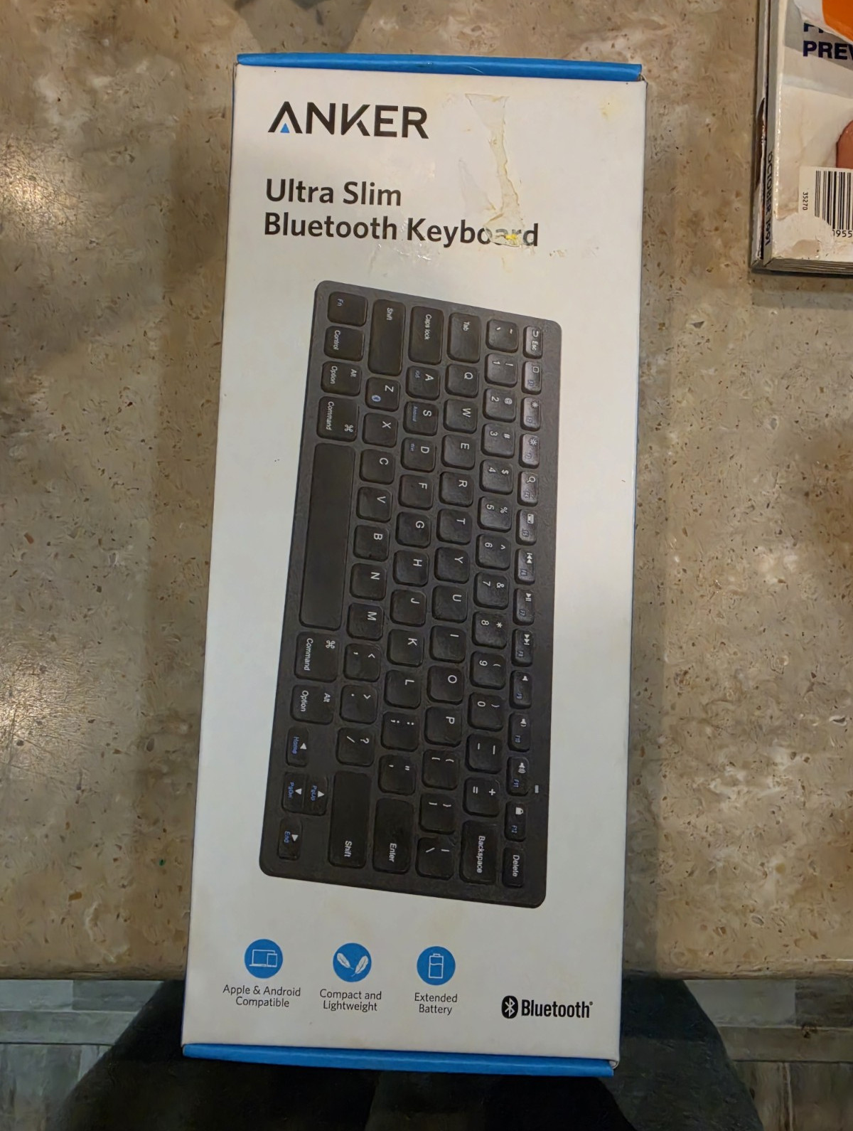 Anker Ultra Slim Bluetooth Wireless Keyboard Black English QWERTY A7726