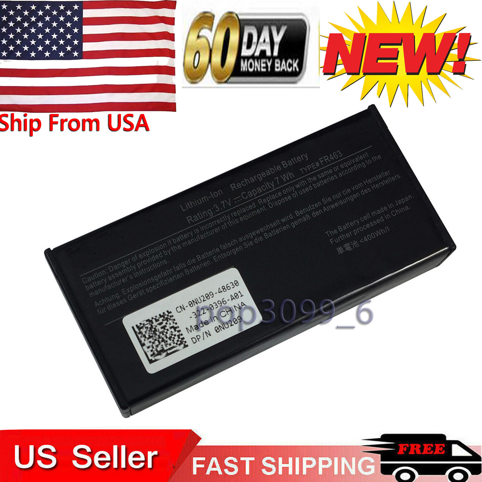 Battery for PowerEdge T105 PERC 5i 6i BBU Battery 312-0448 0XJ547 0NU209