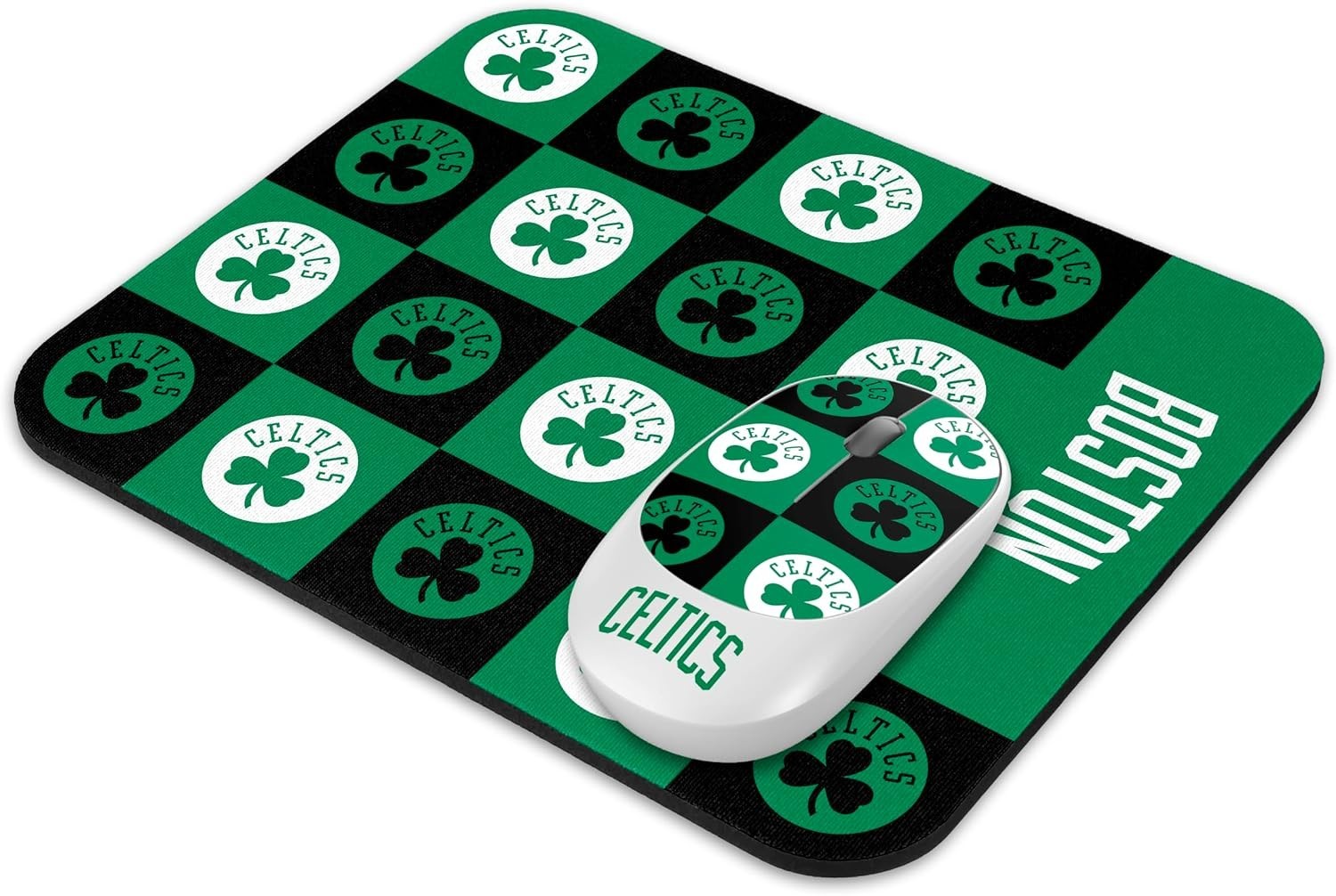 SOAR NBA Wireless Mouse and Mouse Pad- Checkered