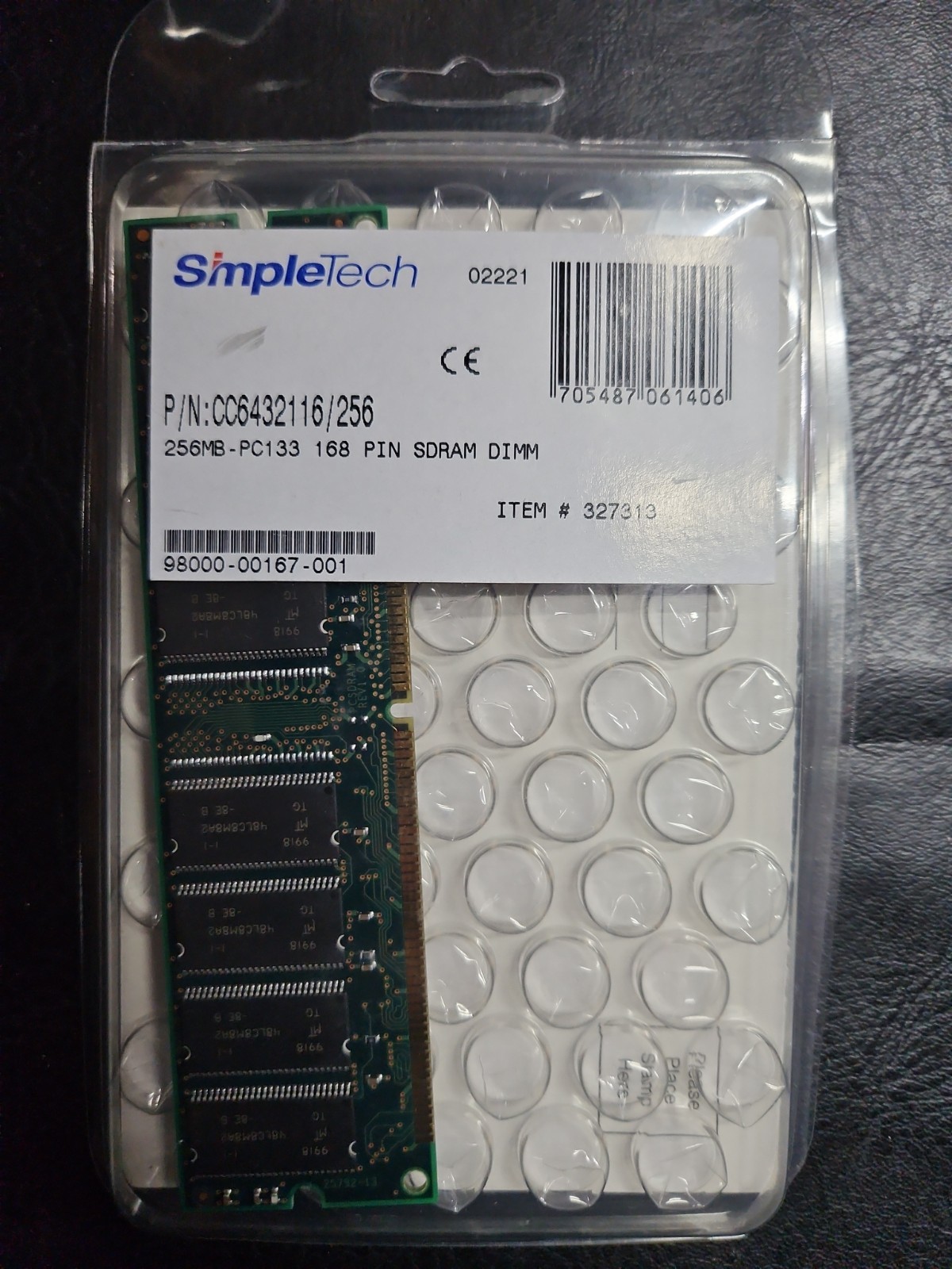 256MB SDRAM DIMM PC-133 133Mhz 168-Pin Memory 98000-00167-001