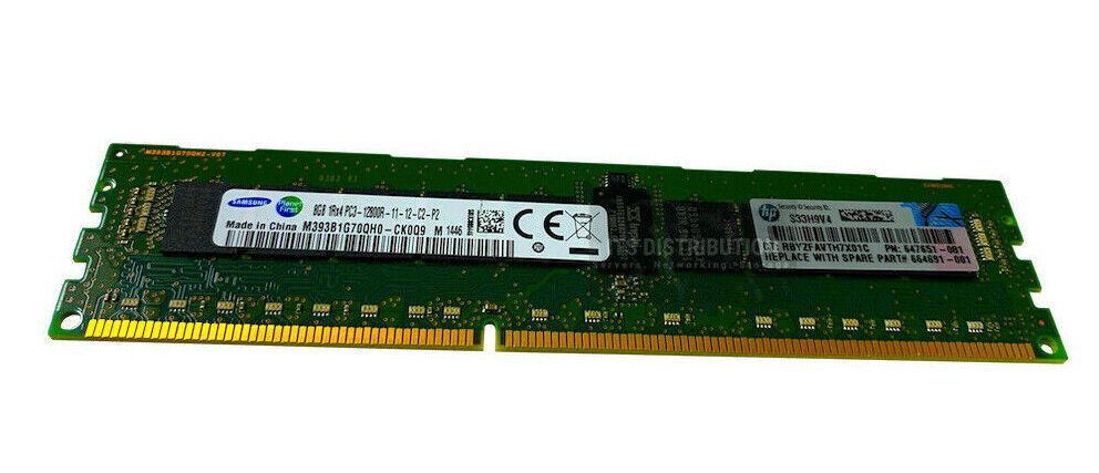 647899-B21 I Genuine HP 8GB 1Rx4 PC3-12800R-11 Kit