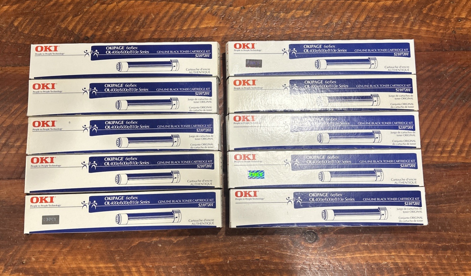 (10) OKI 52107201 Genuine Black Toner 6e/6ex OL400e/600e/810e Series - NEW