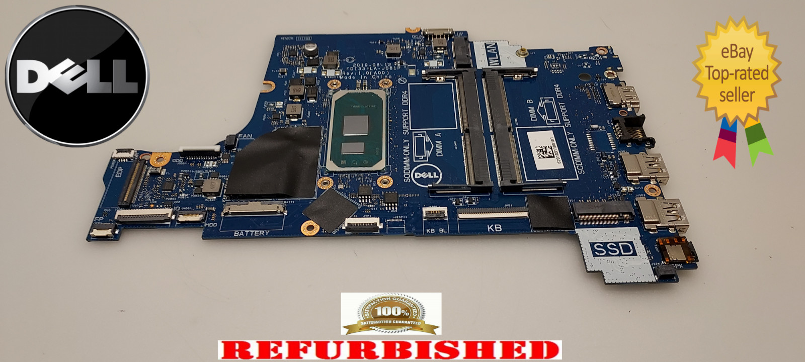 DELL INSPIRON 14, 15, 17, SERIES DDR4 LAPTOP MOTHERBOARD 10TH GEN. INTEL CORE I5