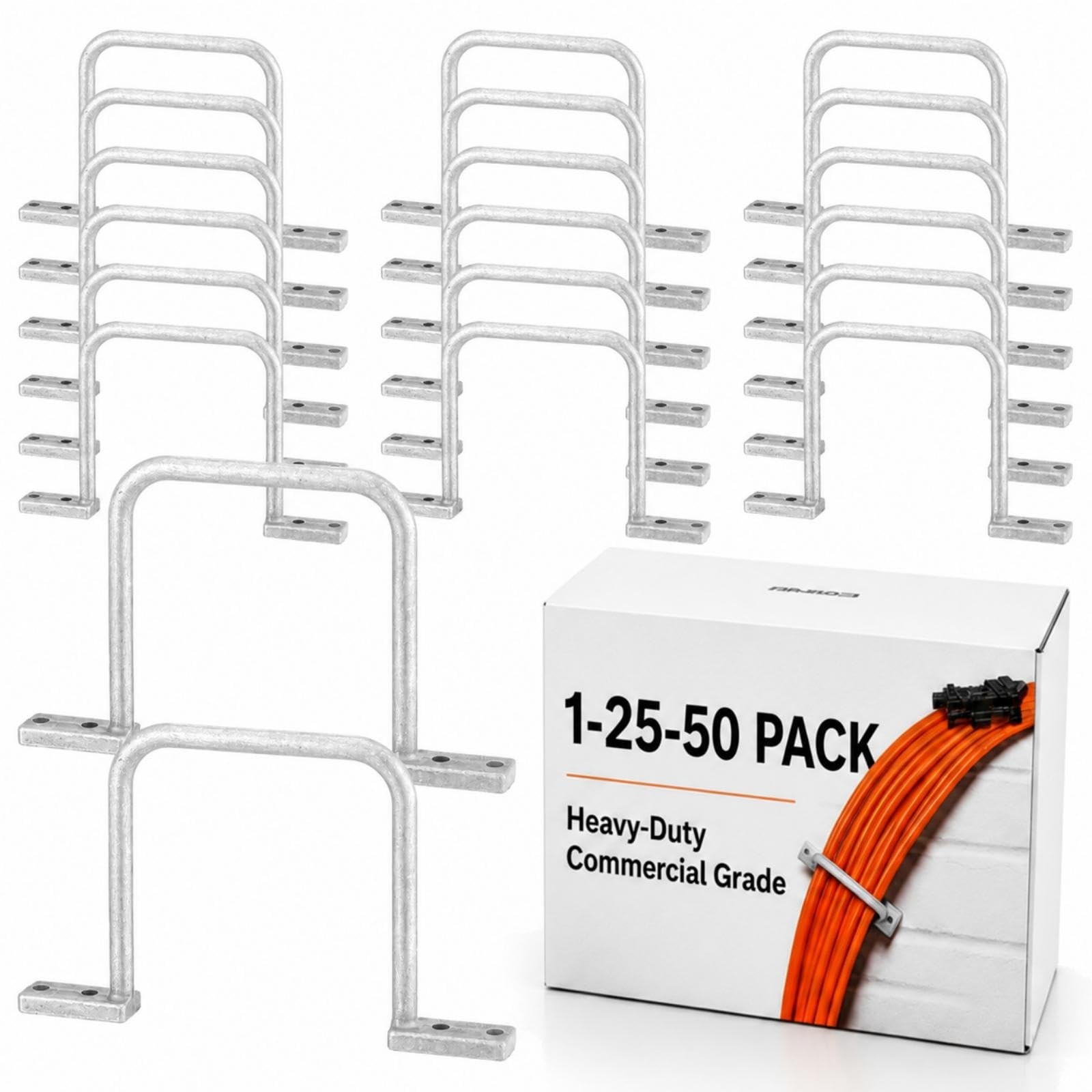 50 Pcs 2 Inch Cable Management D Ring Aluminum Distribution Ring