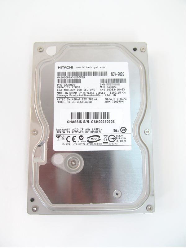 Hitachi 0A38006 250GB 7.2K 3.5" SATA Hard Disk Drive