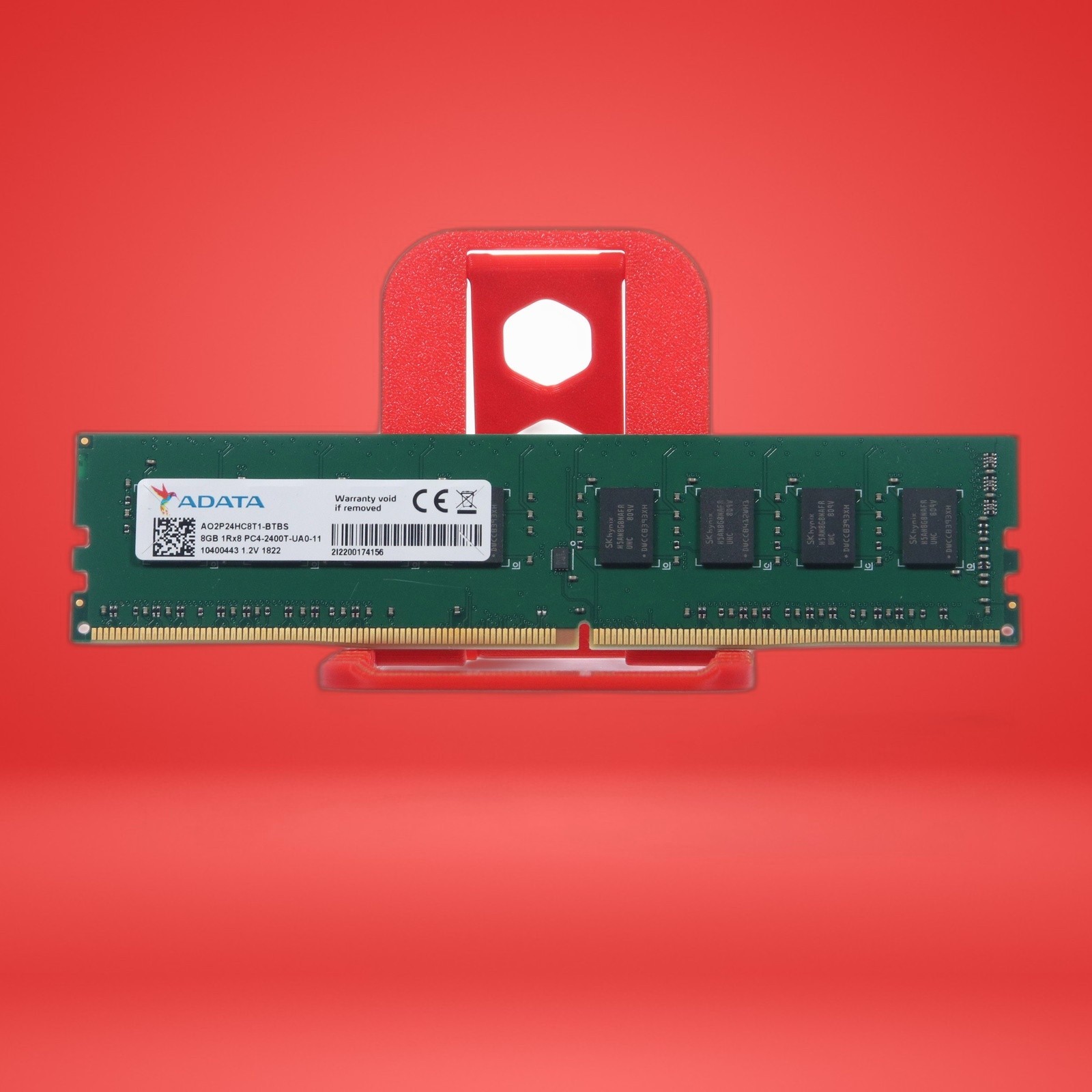 ADATA 8GB 1Rx8 PC4-2400T-UA0-11 (A02P24HC8T1-BTBS) DDR4 Desktop Memory
