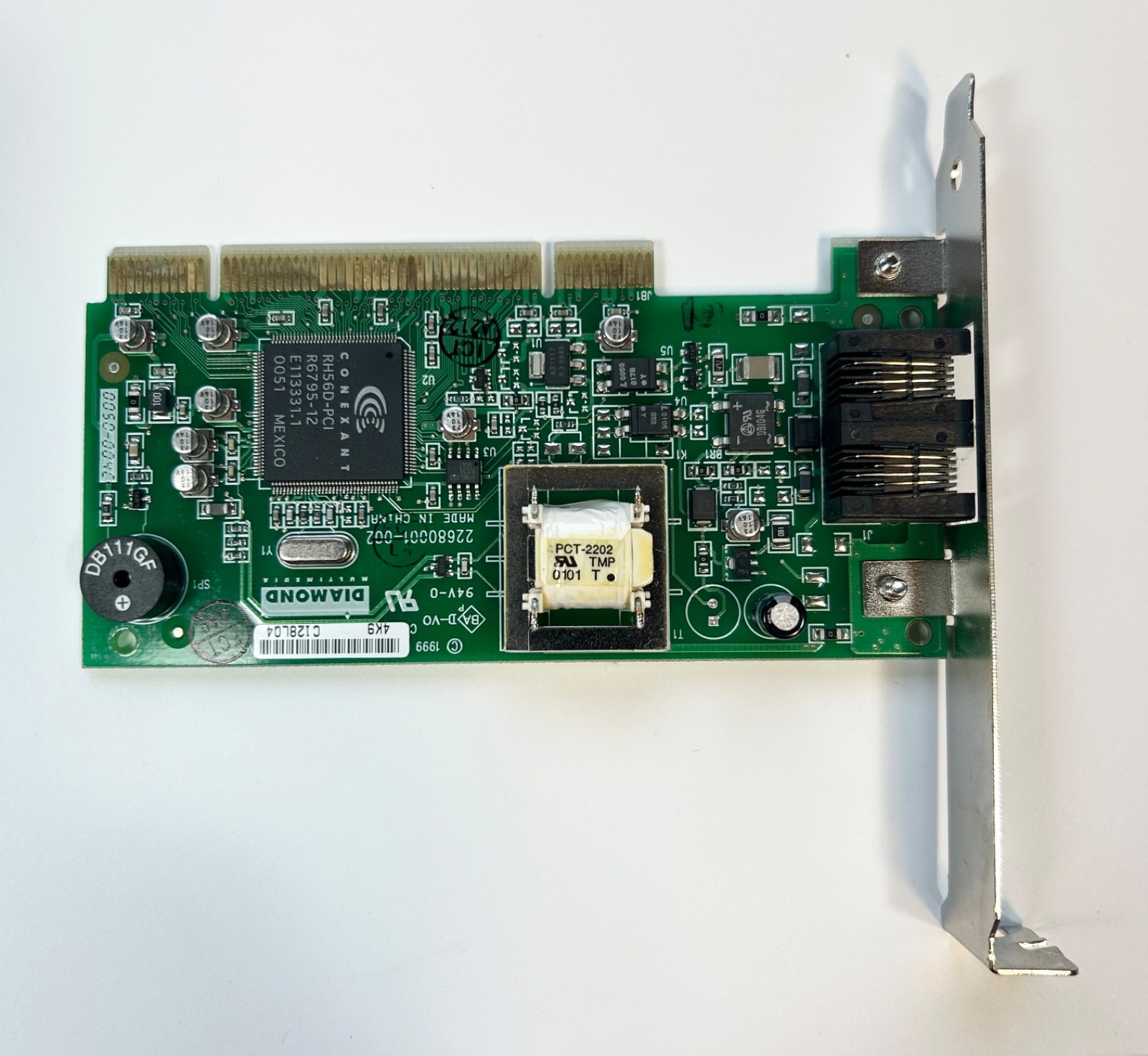 Vintage Diamond Multimedia 23680001-002 PCI Fax Modem Card Conexant