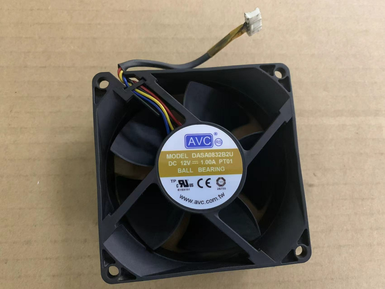 1pcs AVC MODEL DASA0832B2U 8032 8CM 12V 1.0A 4wire Double Ball Cooling Fan