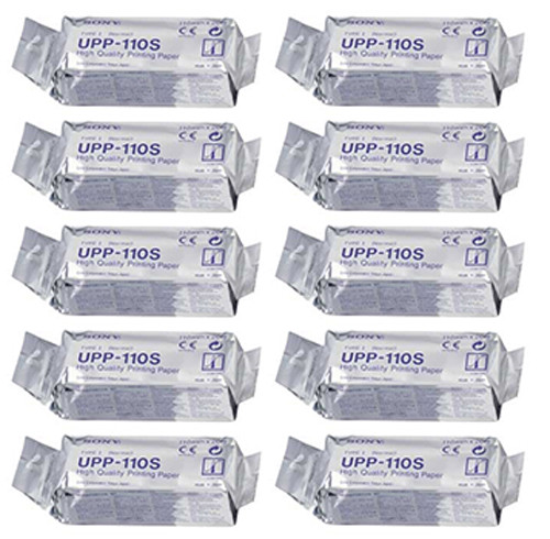SONY UPP110S Standard Black and White Media Paper - Box of 10 Rolls