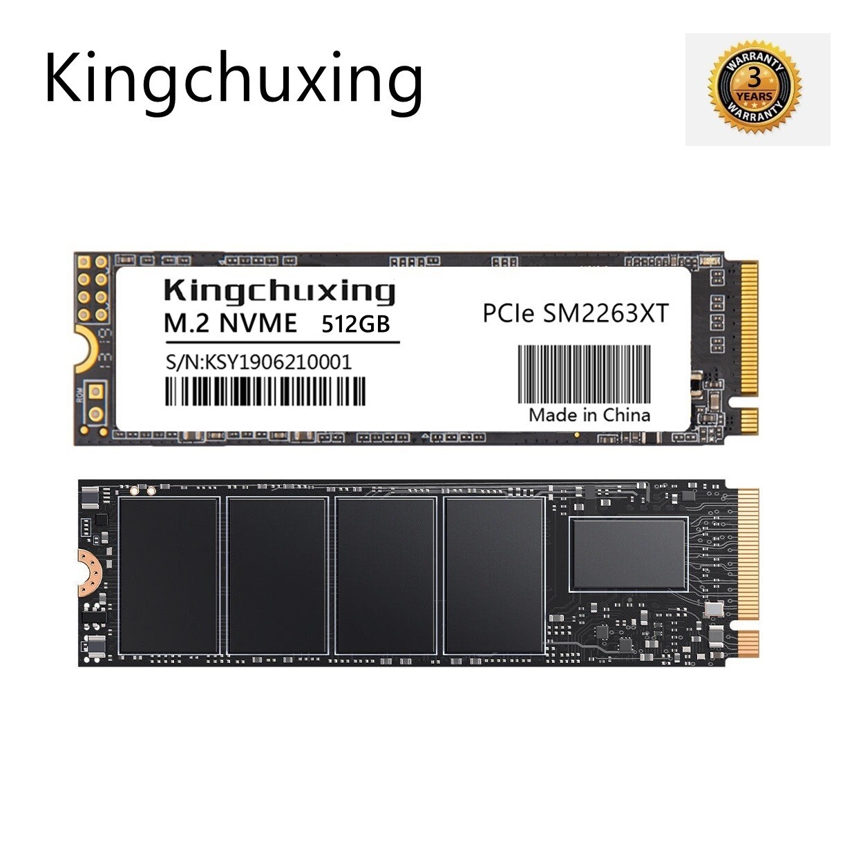 Kinchuxing 512GB-2TB M.2 2280 SSD PCIe Gen 3.0 x 4 NVMe 1.3 Solid State Drives*