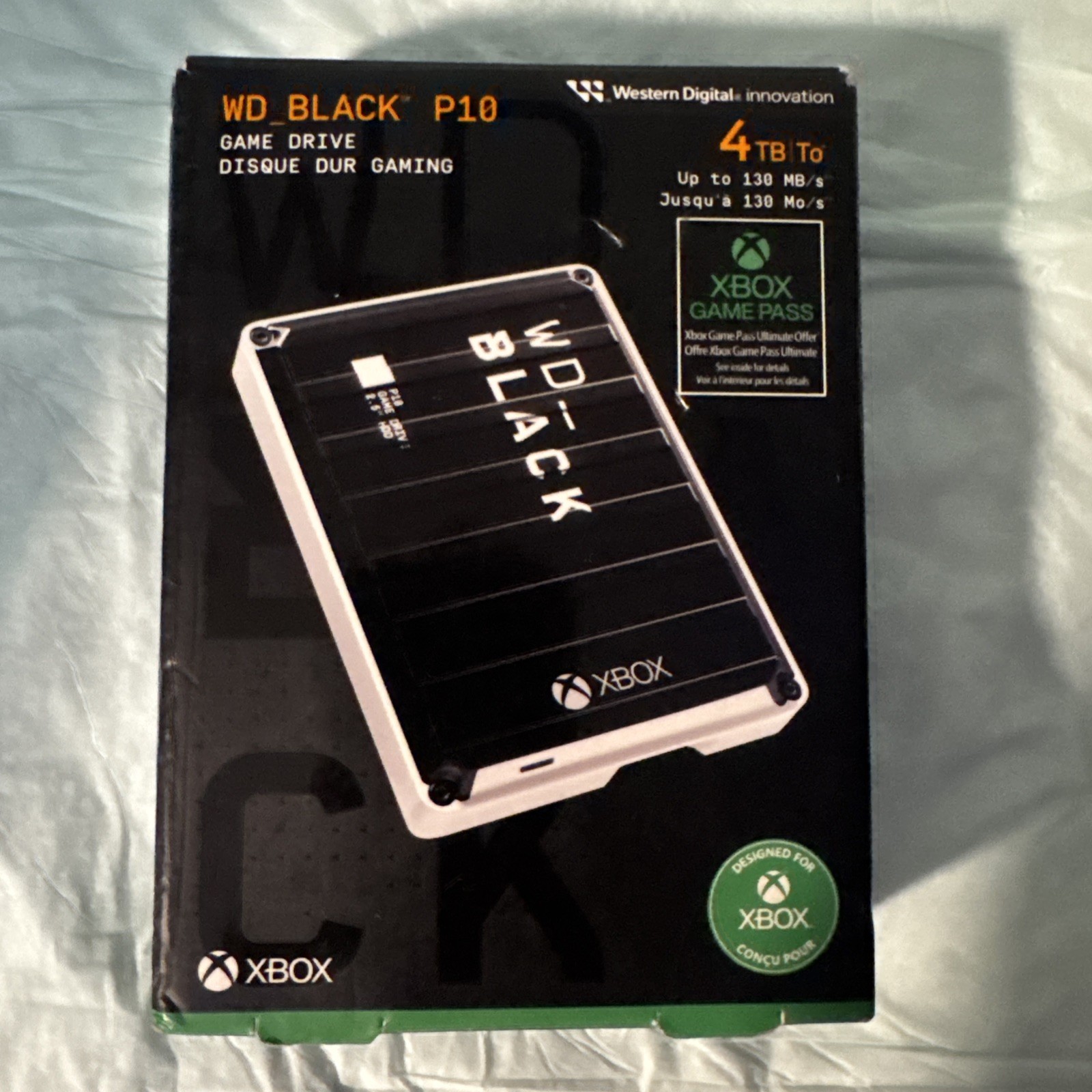 *NEW* Open box WD Black P10 XBOX Game Drive 4TB  USB 3 External Hard Drive HDD