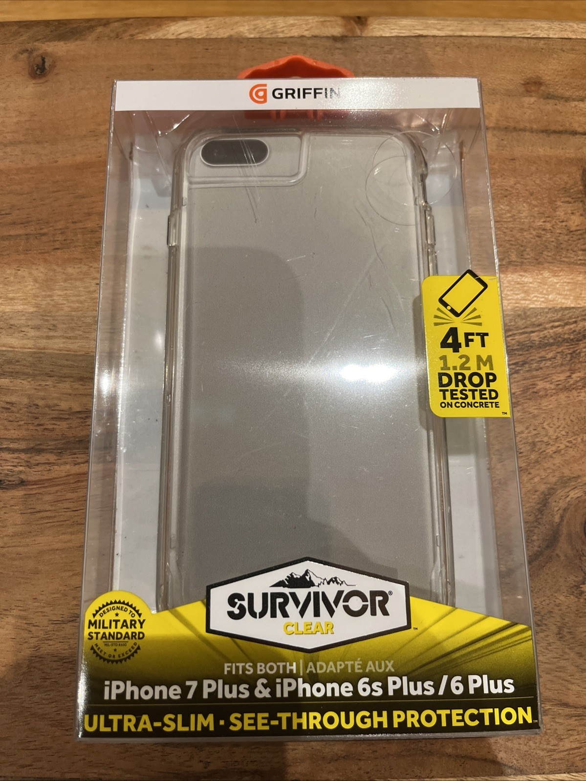 Griffin iPhone 7 Plus 6/6S PLUS Survivor Clear Case New Sealed Military Standard