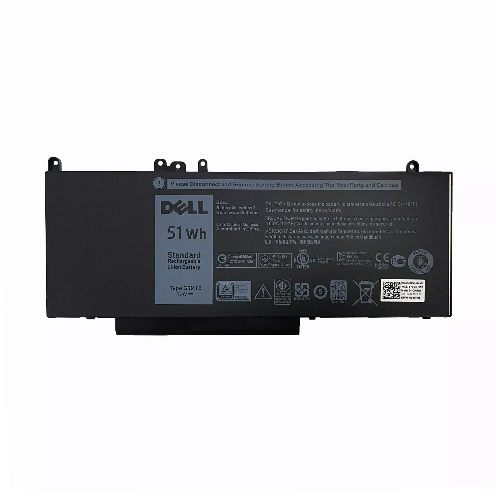 Genuine 51W G5M10 Battery for Dell Latitude 14 15 E5450 WYJC2 0WYJC2 8V5GX R9XM9