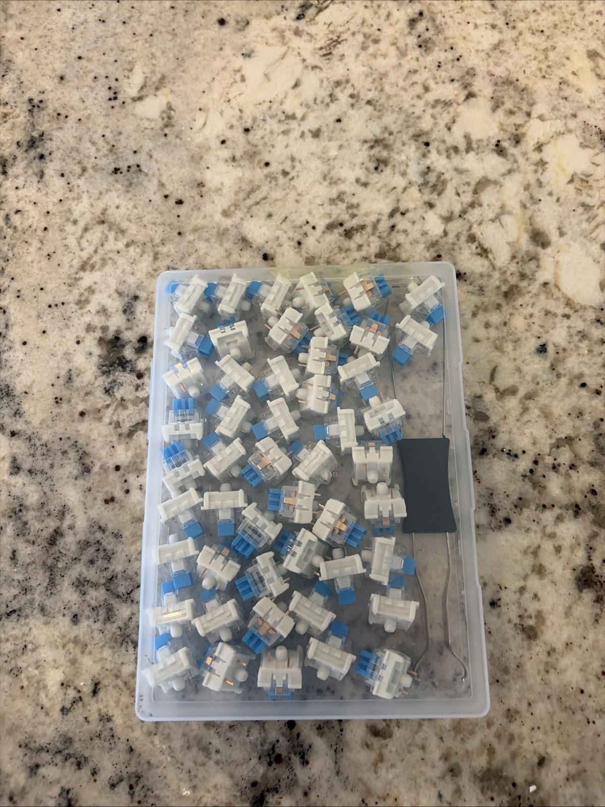 50 Pcs Blue Keyboard Switches, 3-Pin Clicky Tactile Mechanical Keyboard Switches