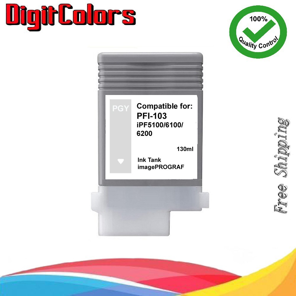PFI-103 PGY Photo Gray Ink Tank for Canon IPF 5100 6100 6200 PFI-103PGY