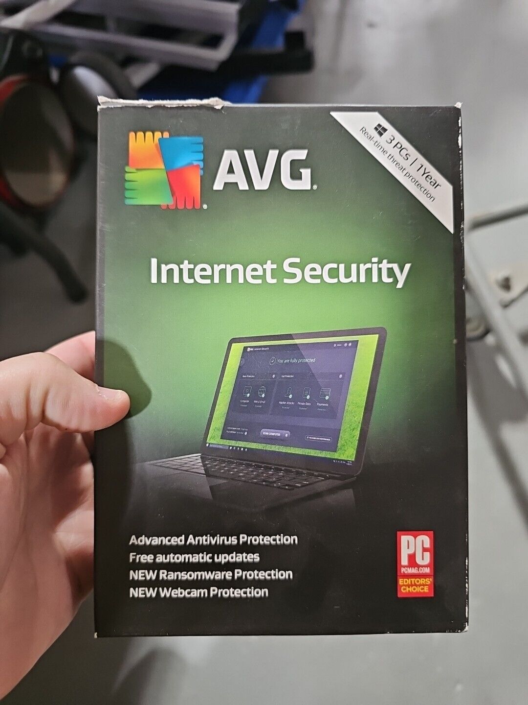 AVG Internet Security (3 PCs / 1 Year) -  New, Sealed Box