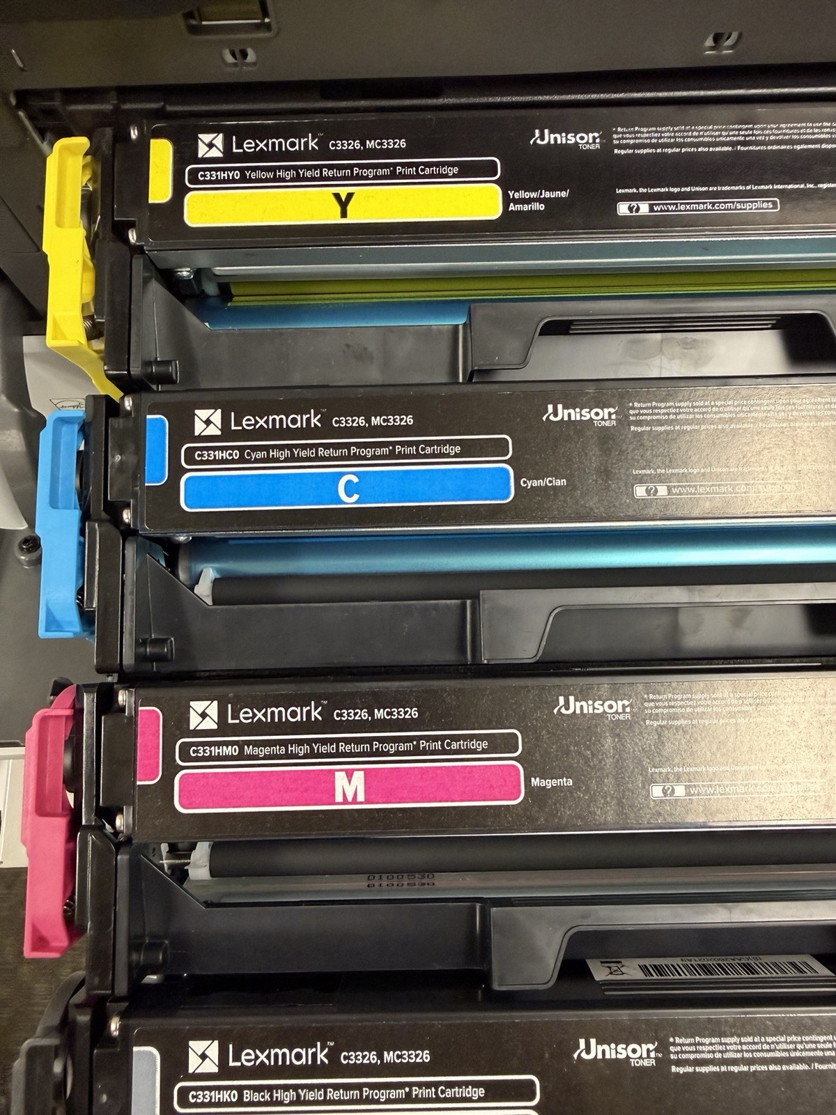 Lexmark C331HK0 C331HY0 C331HM0 C331HC0 High Yield Toner Set (4 packs)