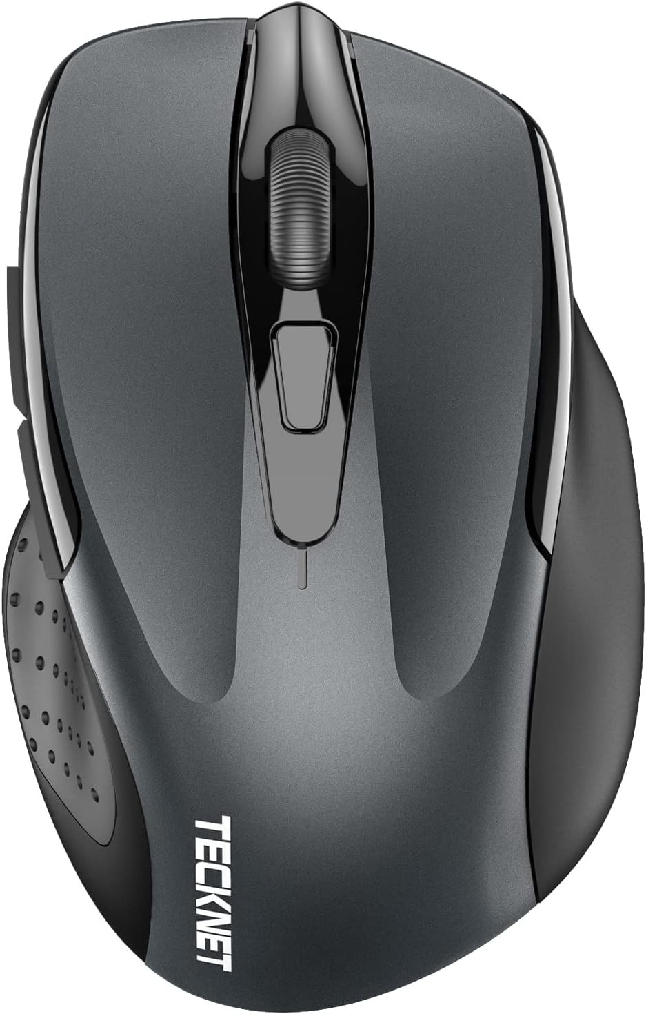 TECKNET Wireless Mouse Bluetooth 2.4G Silent 4800 DPI 6 Button Gray