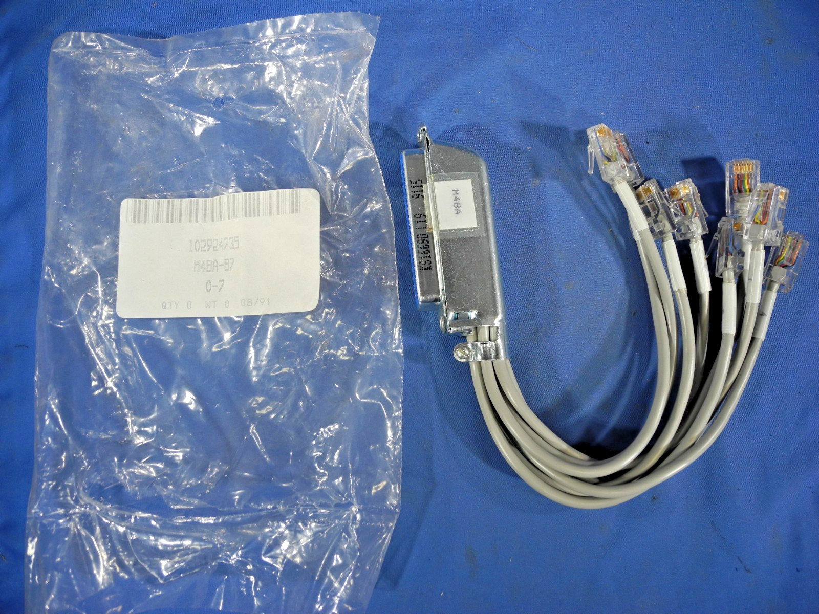 1x Telco Cat 3 Cable 8 Legs RJ45 To 50 POS Female NOS (Free Shipping)