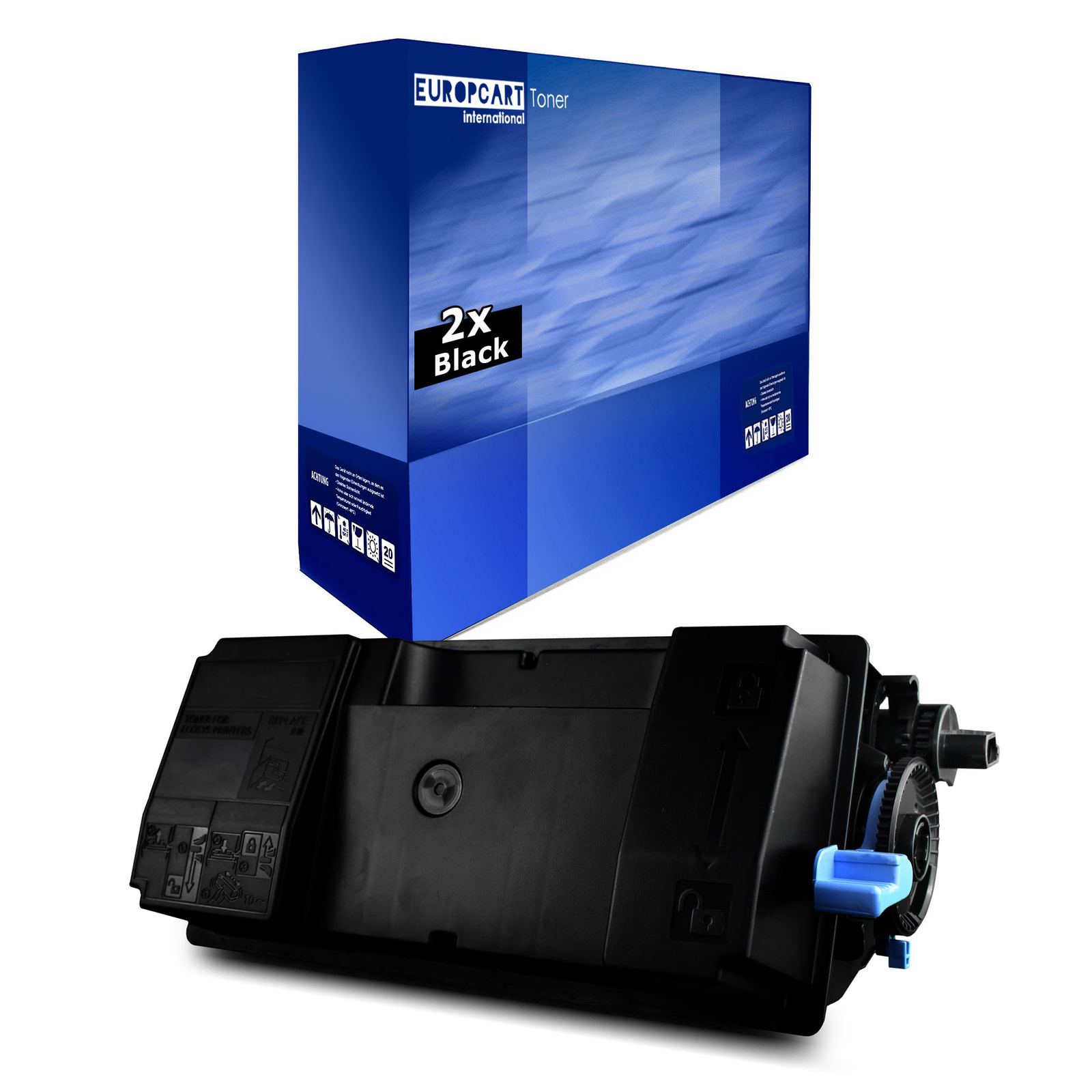 2x Europcart Toner for Kyocera FS-2100-D Ecosys M-3040-dn M-3540-dn