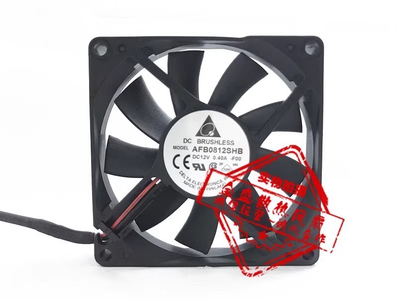 Delta AFB0812SHB 8015 DC12V 0.40A 8CM 2-Wire Cooling Fan
