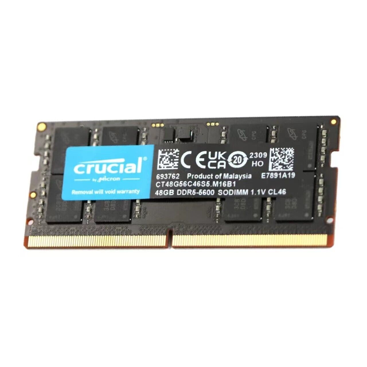 New 48GB Crucial DDR5 5600MHZ PC5-44800 Laptop SODIMM Memory Ram CT48G56C46S5
