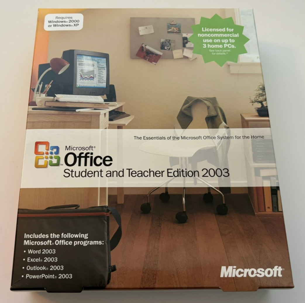 Microsoft Office Student & Teacher Edition 2003 Word Excel Outlook Power Point