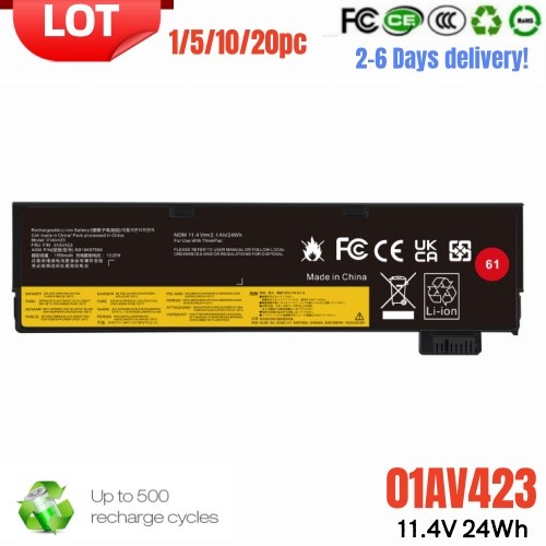 ✅LOT 20x 61 Battery 01AV427 01AV423 For Lenovo Thinkpad T470 T480 T570 T580