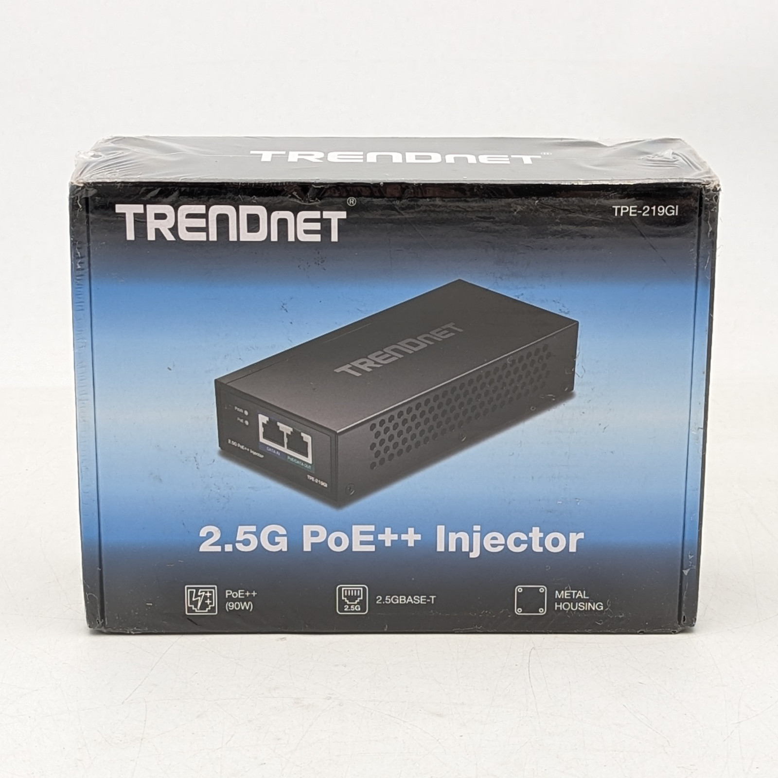 TRENDnet 2.5G 90W PoE++ Injector Wall Mountable (TPE-219GI) Black
