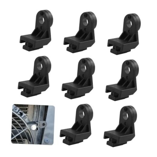 8PCS Radiator Fan Mounting Feet,L-Shaped Install Legs Electric Fan Mounting