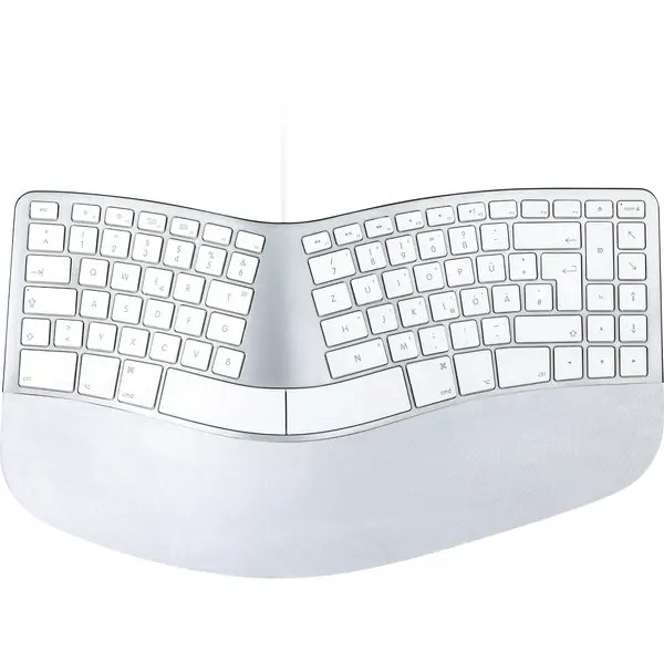 Matias FK313-DE Sculpted Ergonomic Wired Keyboard for Mac USB German Keyboard