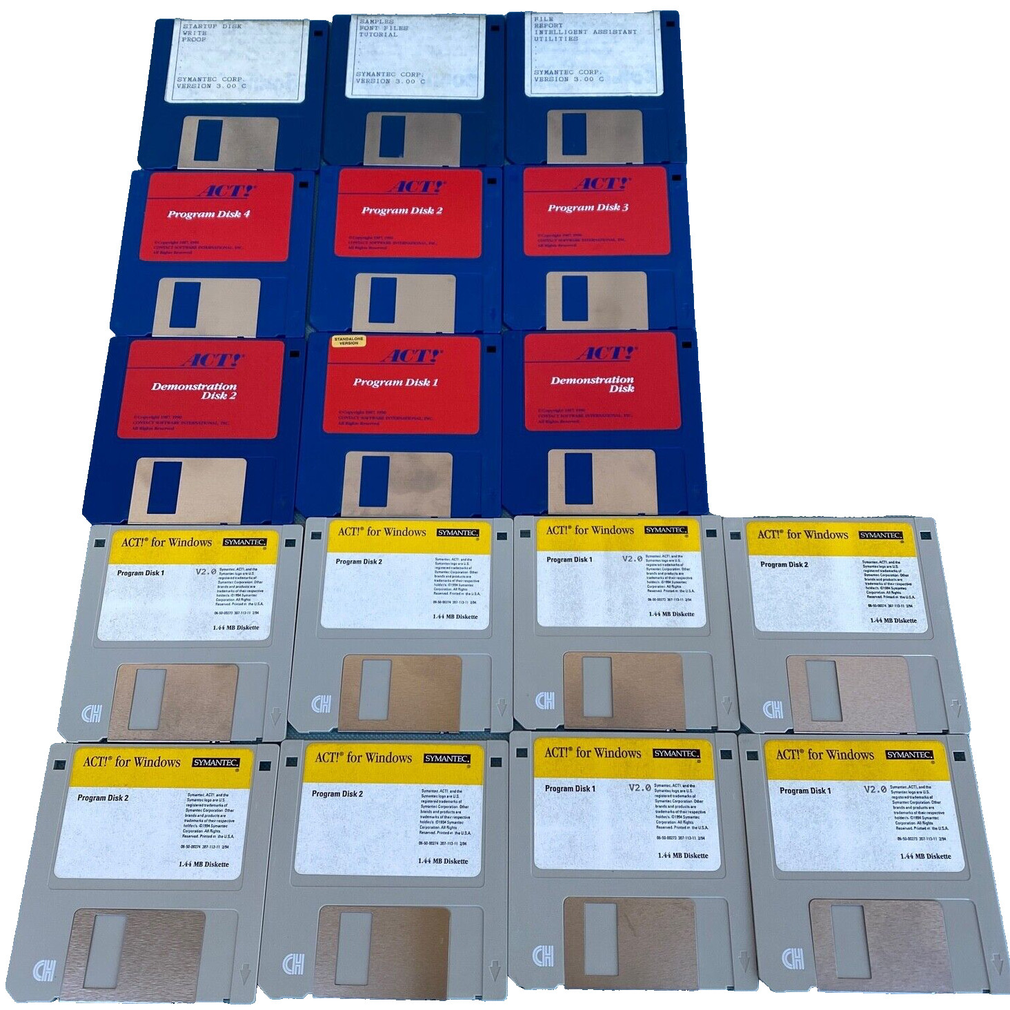 Symantec ACT for Windows v2.0 Disk Lot 3.5” Floppy Floppies Vintage PC Utility