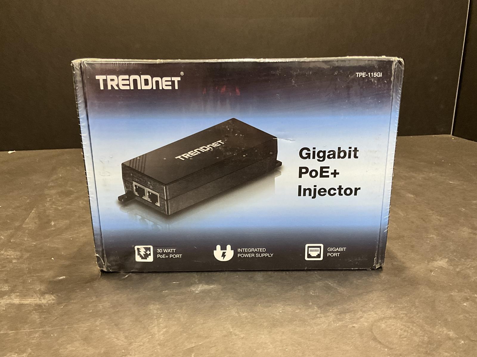 TRENDnet TPE-115GI PoE+ Full Duplex Gigabit Injector - New Sealed (TPE-115GI /A)