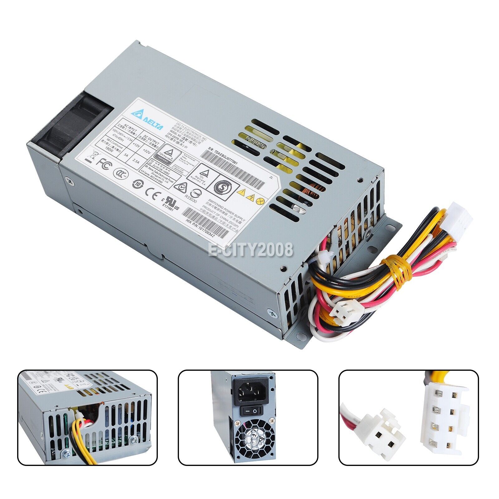 New 190W Delta Power Supply DPS-200PB-185 B AC 100-240V 3.5A 47-63HZ US Stock