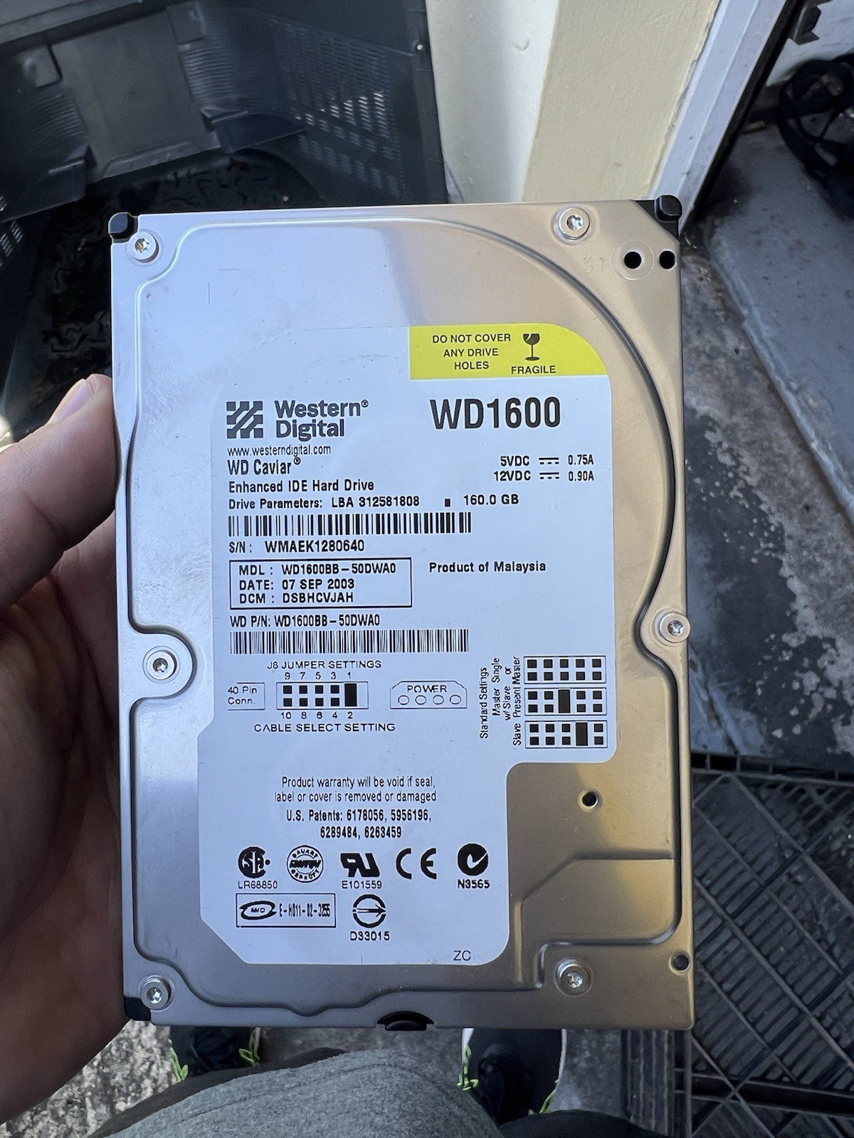 western digital wd1600bb-50dwa0 160 Gb