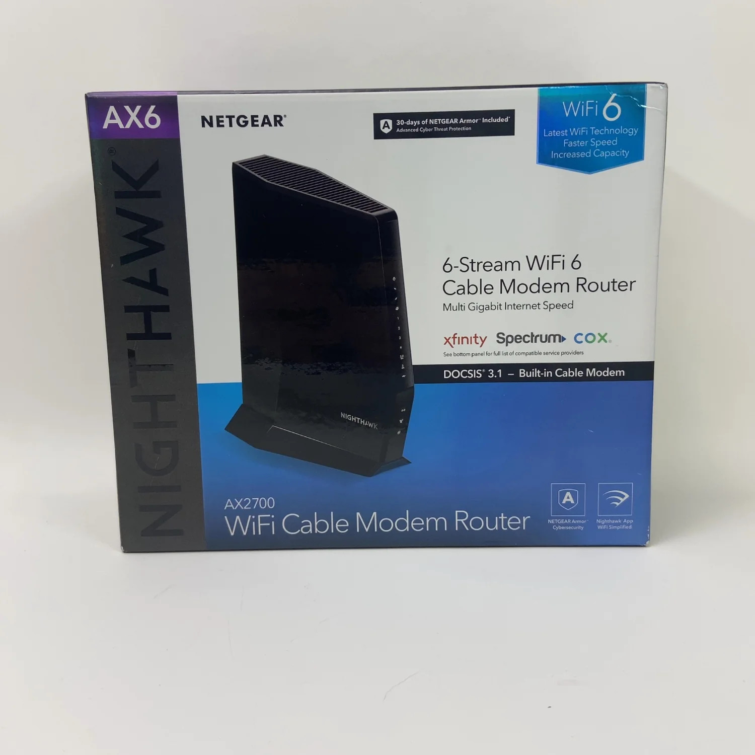 New NETGEAR Nighthawk AX6 WiFi 6 CAX30 Wifi Cable Modem Router