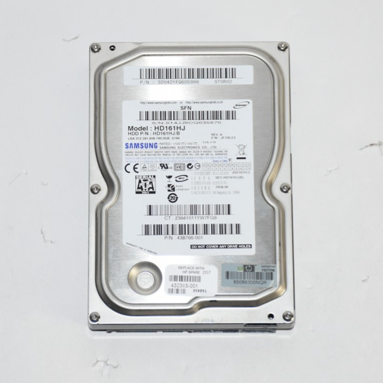 Lot 2 HP Samsung Spinpoint S166 160GB 7.2K SATA 3G 3.5" Hard Drive HDD HD161HJ