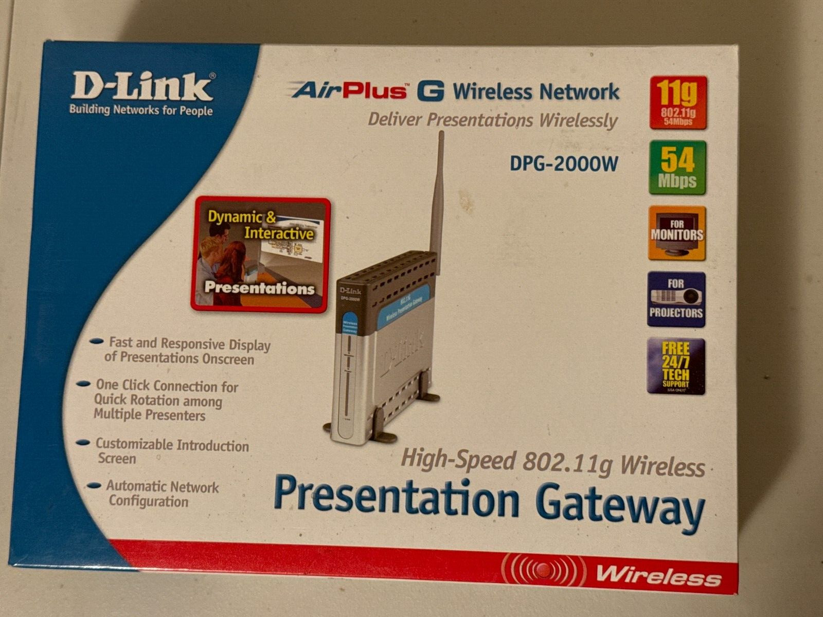 Vintage D-Link DPG-2000W AirPlus GWireless Network Presentation Gateway 802.11g