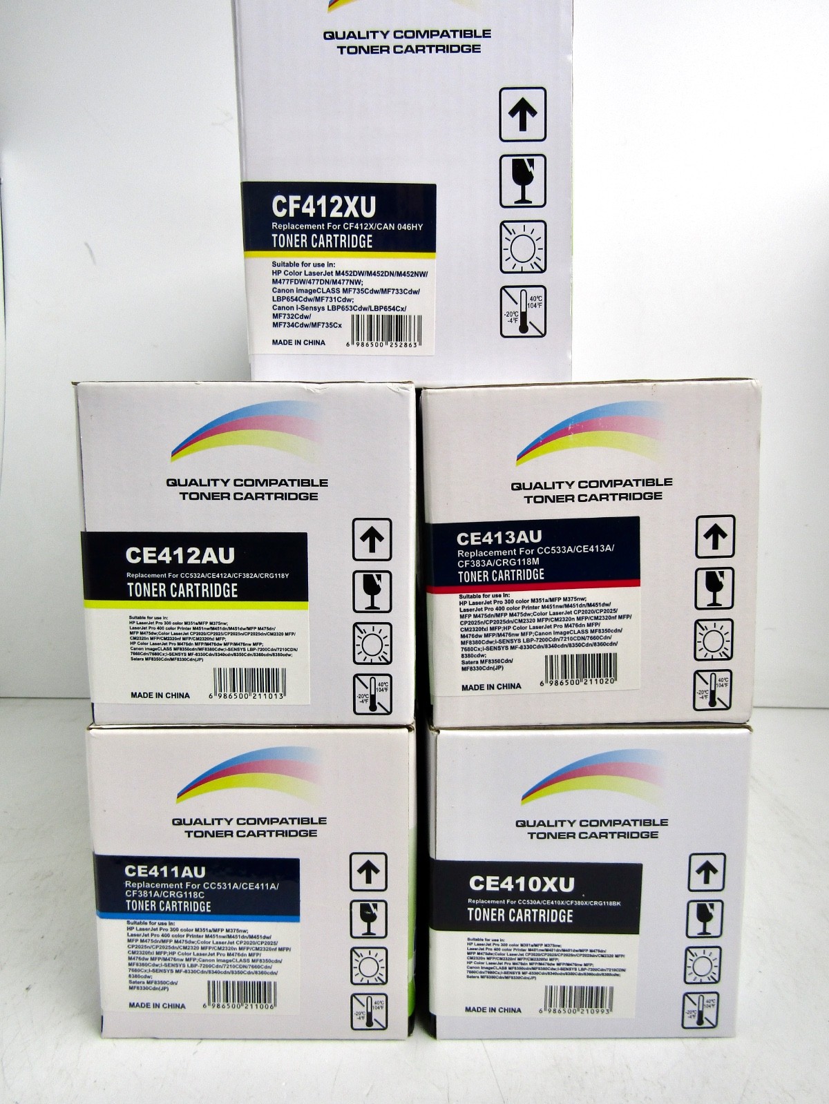 8PK Compatible Toner Set 305A CF410X CF411A CF412A CF413A For HP LaserJet M452DN