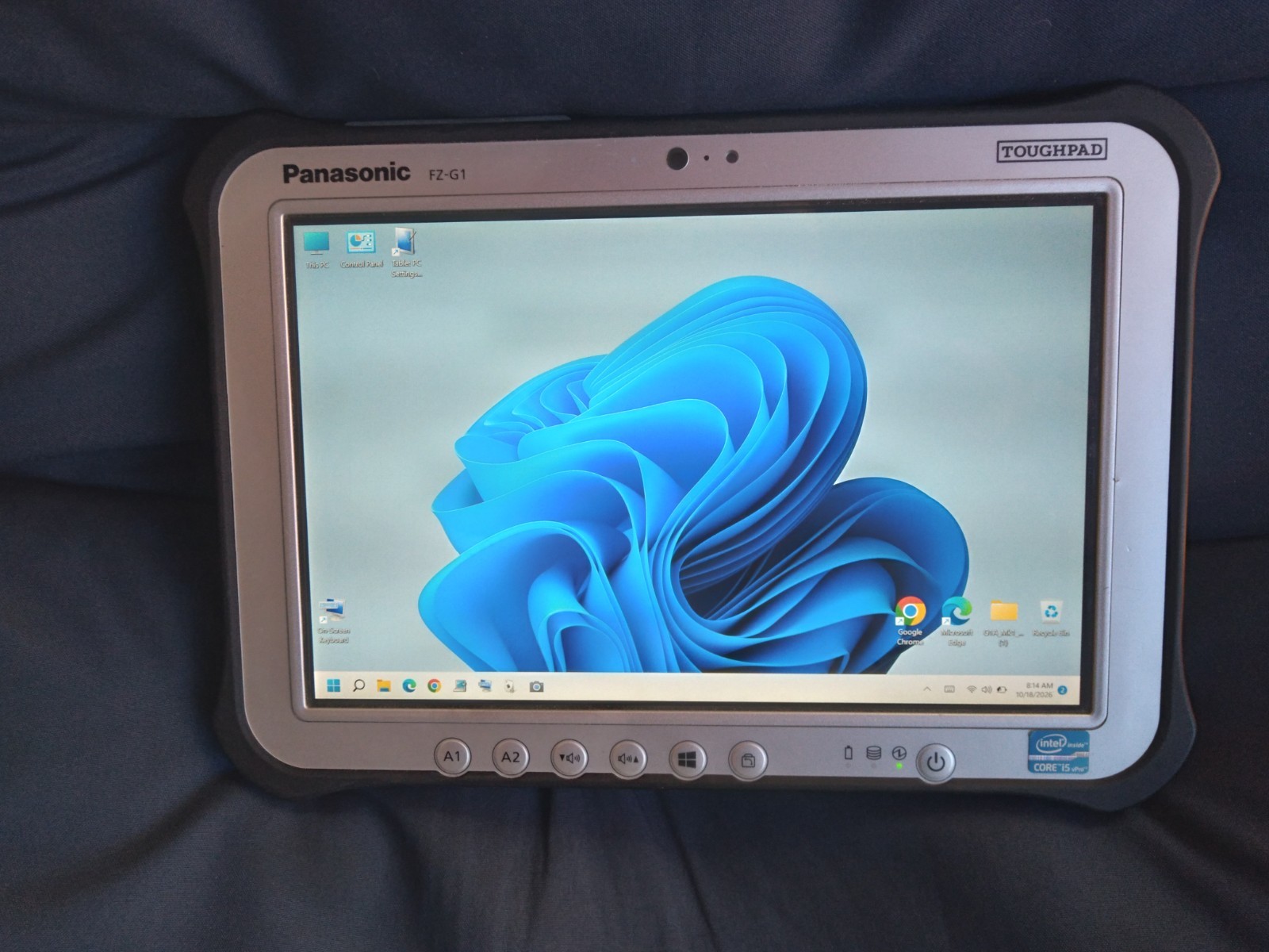Panasonic ToughPad - FZ-G1 MK1 - 128 GB SSD - 8 GB RAM - WIN 11 PRO W/ OEM ADAPT