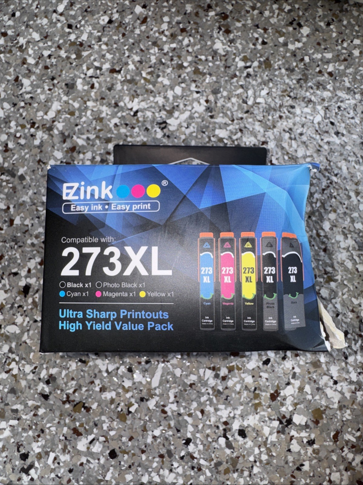 EZink 5 Pack 273XL Compatible Ink Cartridges Black COLOR XL High Capacity
