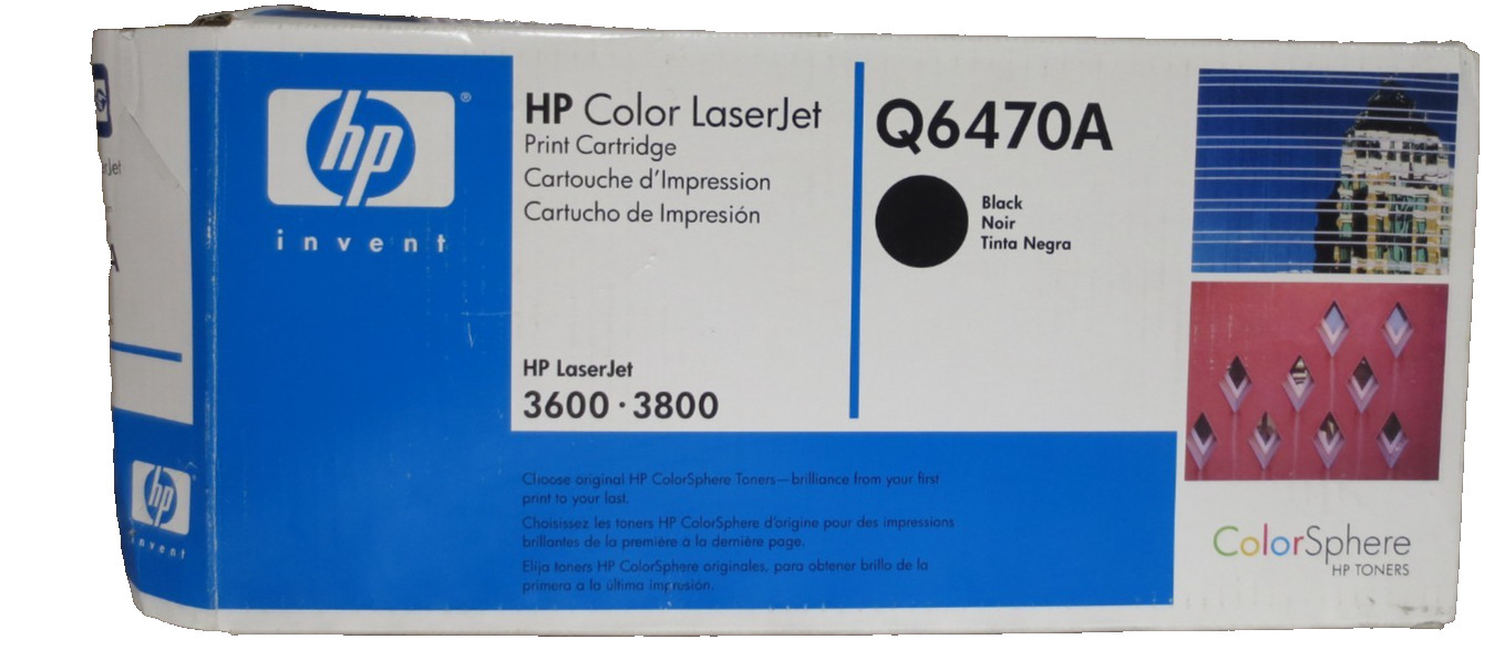 Genuine HP Q6470A Black Toner Cartridge OEM LaserJet
