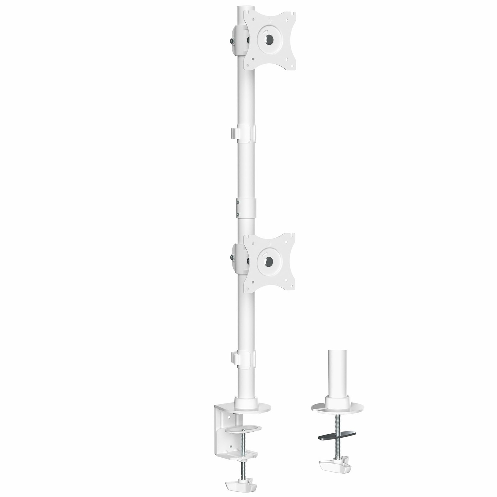 Dual Monitor Desk Mount Stand with Height Adjustment and Plates for 2