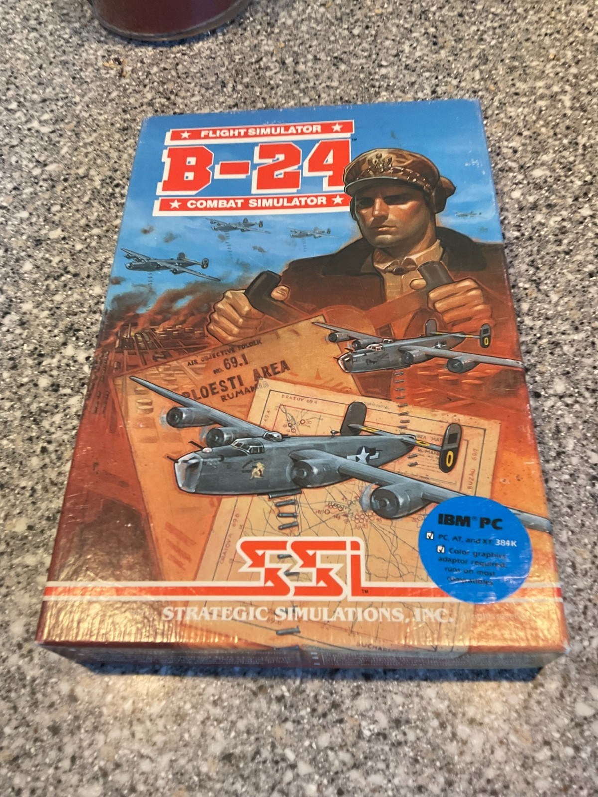 Strategic Simulations B-24 Combat Flight Simulator on 5.25 Disk for PC