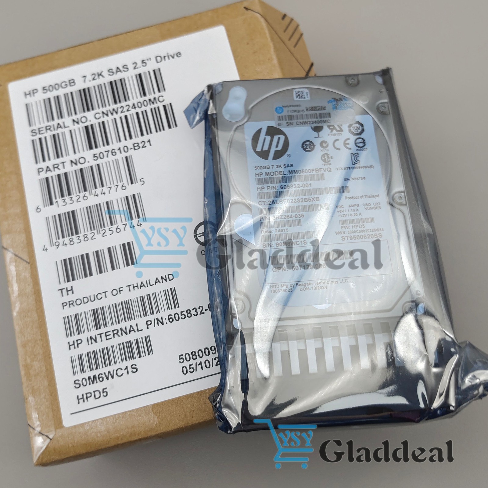 HP 500GB 6G SAS 7.2K 2.5 H/S HDD HDD Hard Drive 507610-B21 508009-001