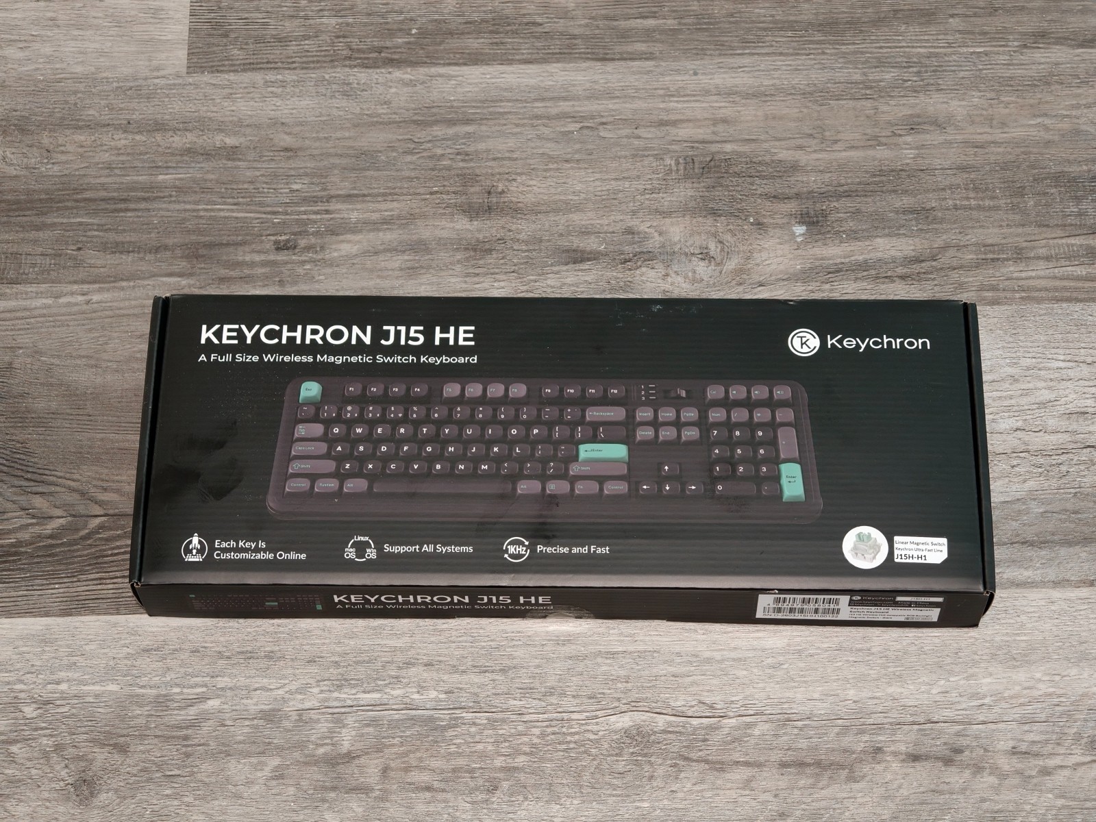 Keychron J15 HE Full Size Wireless Magnetic Hall Effect Gaming Keyboard Black
