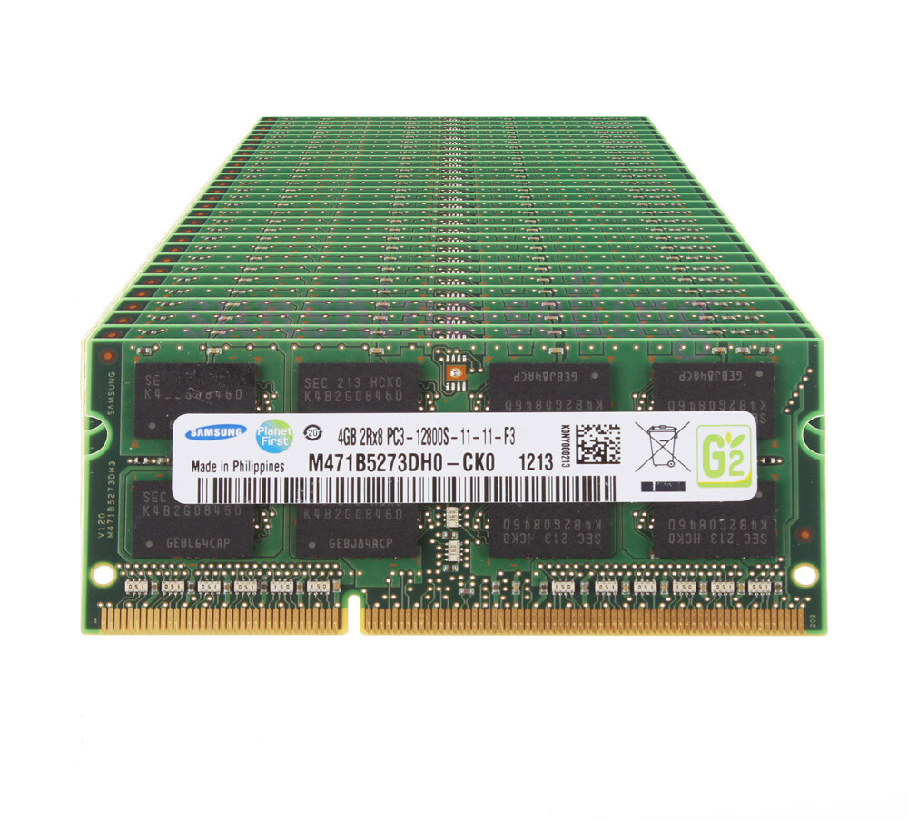 10Pcs Samsung Kits 4GB 2RX8 DDR3 1600MHz PC3-12800 SODIMM Laptop RAM Unbuffered