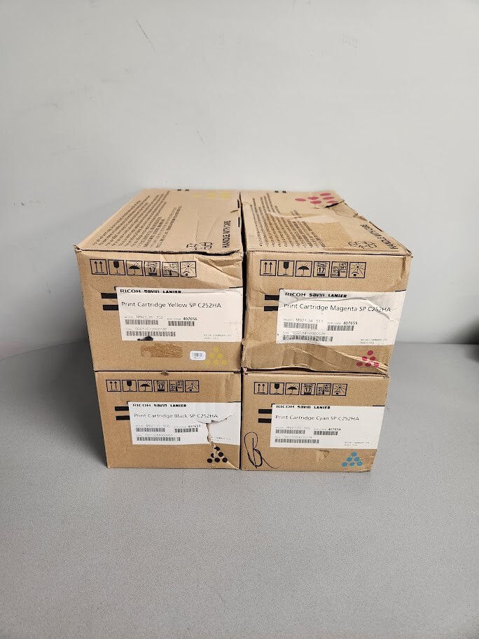 Ricoh SP-C252HA Set 407653 407654 407655 407656 Original Ricoh CMYK