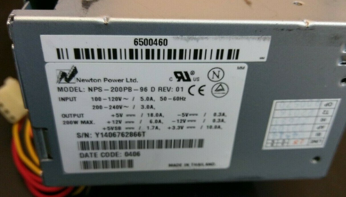 Newton Power Ltd. Power Supply NPX-200PB-96 D Rev. 01
