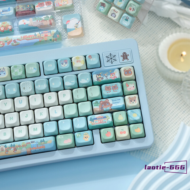 Animal Crossing Keycaps SOA Cherry PBT Dye-sub 138 Keys for Cherry MX Keyboard